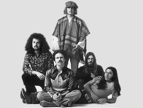 Country Joe & the Fish. The band featured  "Country" Joe McDonald (seated, second from left) and Barry Melton (standing). Photo Getty Images/Hulton Archive.
