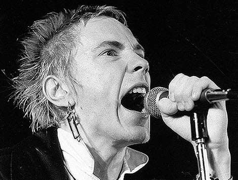 Johnny Rotten (a.k.a. John Lydon), singer for punk group the Sex Pistols. Photo Getty Images/Evening Standard/Graham Wood.