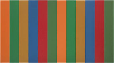 Orange and Green Bi-serial by Guido Molinari. Courtesy National Gallery of Canada.