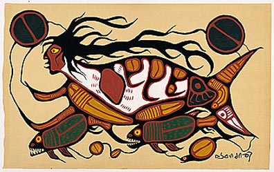 Copper Thunderbird: Merman Ruler of Water by Norval Morrisseau. Courtesy National Gallery of Canada.