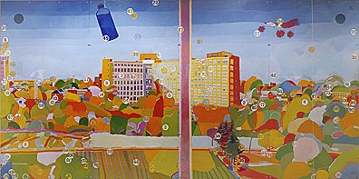 View of Victoria Hospital by Greg Curnoe. Courtesy National Gallery of Canada.
