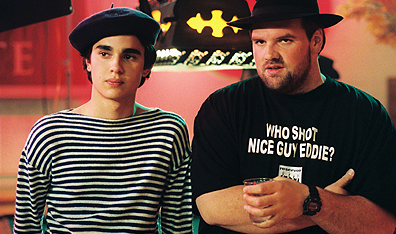 It worked for Picasso: Aspiring artist Jerome (Max Minghella, at left) and filmmaking dude Vince (Ethan Supplee) in Art School Confidential. Photo Suzanne Hanover/United Artists/Sony Pictures Classics/Mongrel Media.