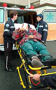 Mark McKinney (left) co-stars as Todd Meaney, son-in-law and ambulance driver.