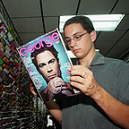Page turner: A New York University student looks at the September 1999 issue of George magazine, the last one edited by founder John F. Kennedy, Jr. Photo Henny Ray Abrams/AFP/Getty Images.