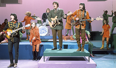 Guess Who a go-go: The Winnipeg band indulges in a bit of sixties psychedelia  on a 1968 CBC special hosted by Juliette. Photo Roy Martin/CBC.
