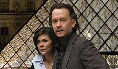 A hair-raising conspiracy: Tom Hanks and Audrey Tautou in The Da Vinci Code. (Columbia Pictures)
