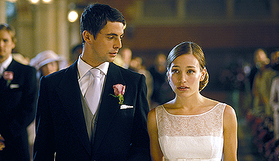 Don't tell me you forgot your lines: Heck (Matthew Goode) and his soon-to-be ex-wife. Courtesy Twentieth Century Fox.