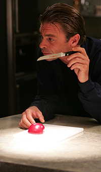 Jimmy Reardon (Ian Tracey) cuts to the quick, in Intelligence.