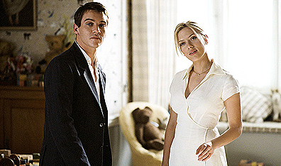 Naw, we're not scheming: Chris Wilton (Jonathan Rhys-Meyers) and Nola Rice (Scarlett Johansson) in Woody Allen's Match Point. Courtesy Dreamworks.