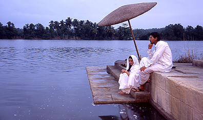 John Abraham and Lisa Ray in Water. Photo Devyani Saltzman. Courtesy Mongrel Media.
