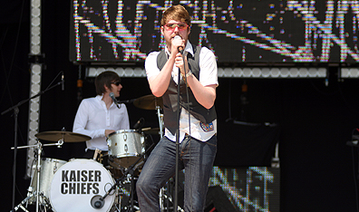 I predict a backlash: The Kaiser Chiefs perform on stage in Somerset, England. (Getty Images/Louise Wilson)
