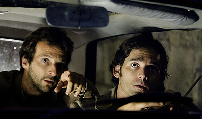 Robert (Mathieu Kassovitz) and Avner (Eric Bana) in a scene from Steven Spielberg's Munich. Photo Karen Ballard. Courtesy Universal Pictures.