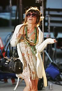 Another Olsen? No, just Pink, dressed up for a scene from Stupid Girls. Courtesy Sony BMG Canada.