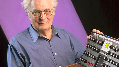 Electronic music pioneer Dr. Robert Moog. Photo John Warner. Warner Photography, Inc./Getty Images.