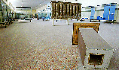 The Iraqi National Museum in Baghdad, after being looted in 2003.  Photo Cris Bouroncle/AFP/Getty Images.