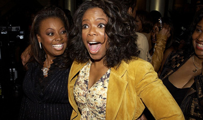 Hey Oprah, read any good books lately?: Oprah Winfrey with Star Jones, left, at Ebony Magazine's pre-Oscar party on Feb. 24, 2005. AP Photo/Matt Sayles.