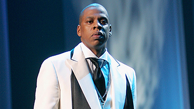 All eyes on him: Rapper Jay-Z at a concert to celebrate the 10th anniversary of his first album, Reasonable Doubt, in New York on June 25, 2006. (Scott Gries/Getty Images)