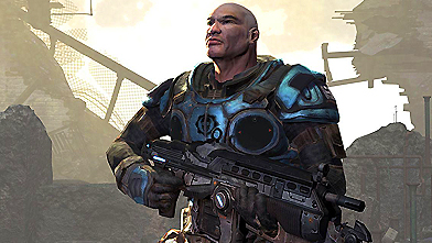 Screenshot from the video game Gears of War. The game's trailer has revived interest in the Tears for Fears song Mad World. (IGN.com)