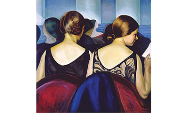 At the Theatre, by Prudence Heward. 1928, oil on canvas.  Courtesy The Dundurn Group.