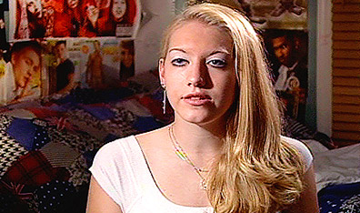 Blonde ambition: sixteen year-old Heather in Brat Camp. Courtesy ABC/CTV.