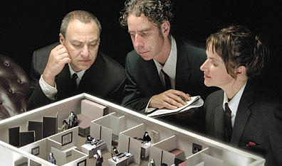 The makers of The Corporation fixed their skeptical gaze on corporate culture. (from left to right, Mark Achbar, Joel Bakan, Jennifer Abbott) Courtesy Mongrel Media