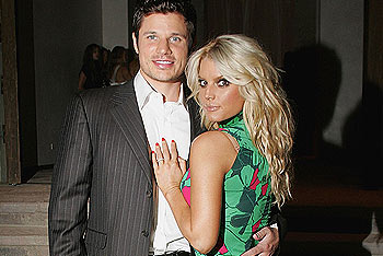 Pop sensation Jessica Simpson and former TV co-star Nick Lachey. Photo Mark Mainz/Getty Images. 