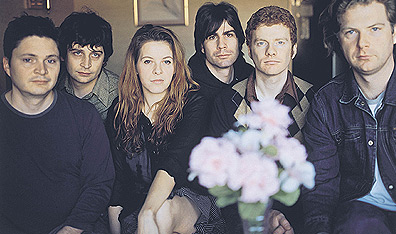 New Pornographers members (from left): Blaine Thurier, Kurt Dahle, Neko Case, Todd Fancey, A.C. Newman and John Collins. Photo Chris Buck. Courtesy The New Pornographers.