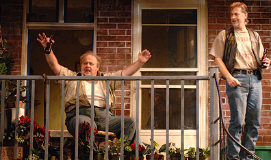 A sense of community: Paquette (Michel Perron) and Johnny (Kent Allen) in David Fennario's Condoville.  Courtesy Centaur Theatre.