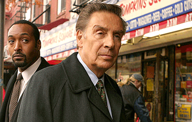 From Law And Order, Jerry Orbach (right) as Lennie Briscoe , and Jesse L. Martin as  Detective Ed Green. AP Photo/NBC by Jessica Burstein.