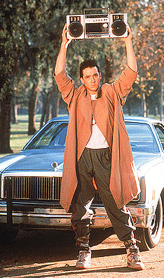 Listen to this: Cusack strikes an iconic pose in Say Anything.... Courtesy Fox Home Entertainment.