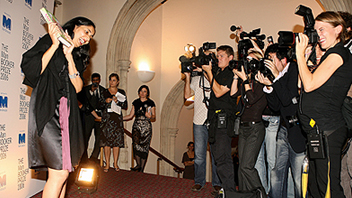 Kiran Desai poses after the Man Booker Prize awards ceremony on Oct. 10, 2006. (John D. McHugh/AFP/Getty Images)