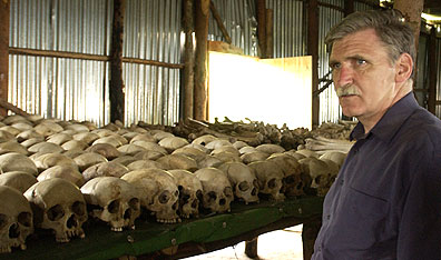 Lt General Romeo Dallaire at Bisesero Genocide Memorial, Rwanda.  Photo by Peter Bregg / Maclean's
