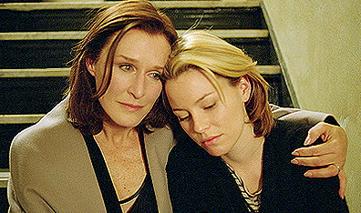 Cold comfort: Diana Lee (Glenn Close) consoles daughter Isabel (Elizabeth Banks) in Heights. Photo K.C. Bailey. Courtesy Sony Pictures Classics.