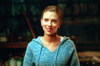 Scarlett Johansson plays Dennis Quaid's daughter in the film In Good Company. Photo by Glen Wilson. Courtesy Universal Studios