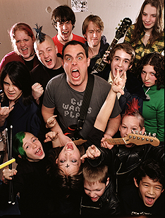 Open up and say argghhh!: Young rock scholars pose with their attention-seeking teacher, the titular founder of the Paul Green School of Rock. Courtesy Odeon.
