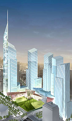 Libeskind's vision for Ground Zero. Courtesy archimation