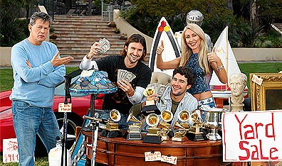 Take my boys, please: David Foster, his two step-sons and his wife, Linda, star in the reality series Princes of Malibu. Courtesy Global TV.