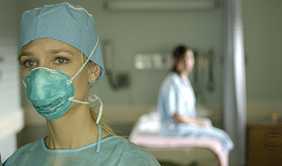 Kari Matchett as Amy in Plague City: SARS in Toronto. Courtesy CTV.