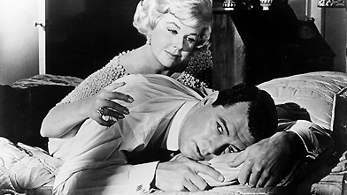 Doris Day and Rock Hudson in the 1961 film Lover Come Back. (Evening Standard/Getty Images)
