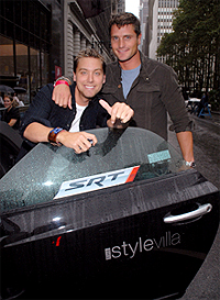Singer Lance Bass (left) with boyfriend Reichen Lehmkuhl. (Andrew H. Walker/Getty Images)