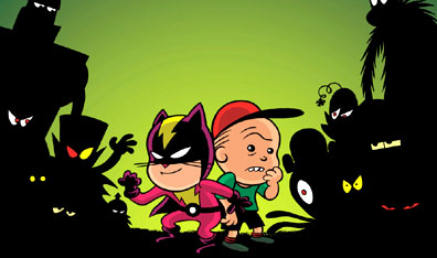 Illustration from the critically-acclaimed JetCat clubhouse series. Courtesy Jay Stephens