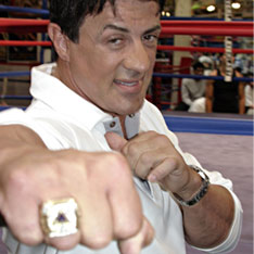 Sylvester Stallone at an open casting call for his lowly-rated reality television series, The Contender.  Photo by Giulio Marcocchi. Courtesy Gerry Images Entertainment.