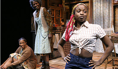 Return to Africville: Lili Franks, Shakura S'Aida and Abena Malika in Consecrated Ground. Courtesy Obsidian Theatre Company.