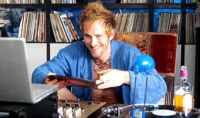 Frankie Wilde (Paul Kaye) works on his next big hit. Courtesy Odeon Films.