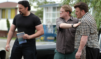 Left to right: John Paul Tremblay as Julian, Mike Smith as Bubbles and Robb Wells as Ricky.  Courtesy Showcase.