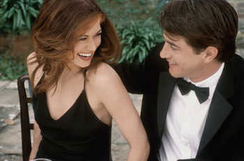 Debra Messing and Dermot Mulroney in The Wedding Date. Photo by Eugene Adebari