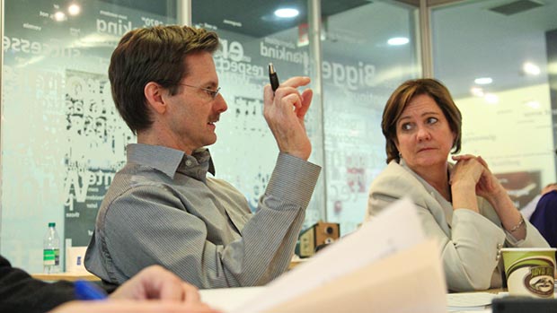 At the start of the Rate My Hospital project, the experts gathered at CBC's Toronto headquarters to brainstorm ideas.