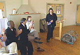 Kristen Roe at Eliot River School as part of the fundraising launch