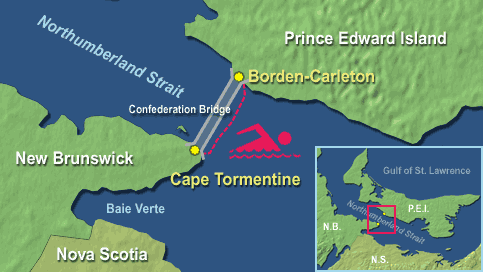Intended path across the Northumberland Strait