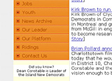 The NDP and Green Party web sites are lower tech.